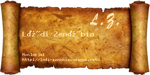 Ládi Zenóbia névjegykártya